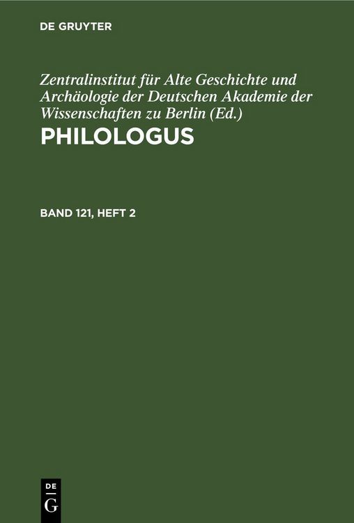 Produktbild: Philologus. Band 121, Heft 2