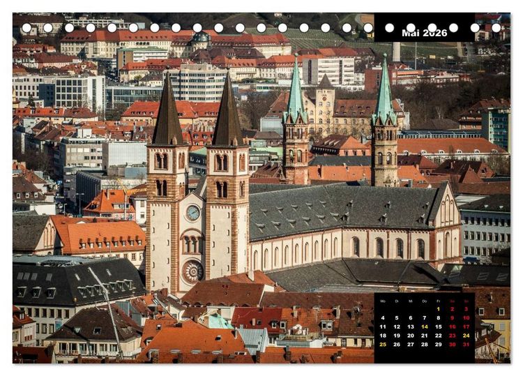 Produktbild: W&uuml;rzburg - Die Perle Unterfrankens (Tischkalender 2026 DIN A5 quer), CALVENDO Monatskalender