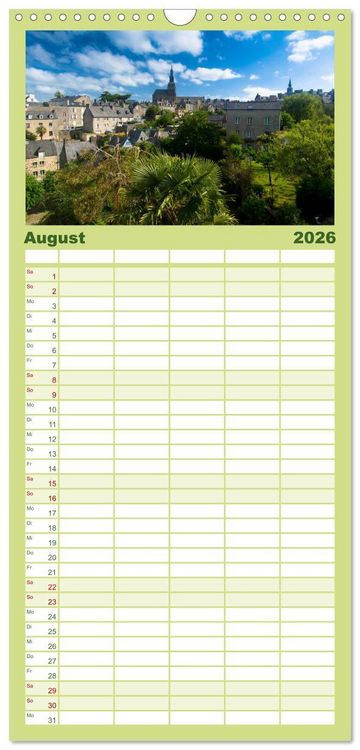 Produktbild: Familienplaner 2026 - Die Sch&ouml;nheit der Bretagne mit 5 Spalten (Wandkalender, 21 x 45 cm) CALVENDO