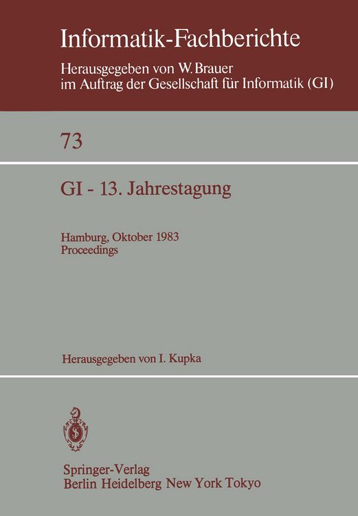 Produktbild: GI &mdash; 13. Jahrestagung