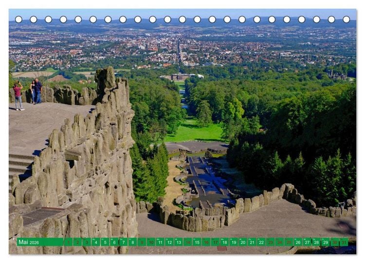Produktbild: Bad Wilhelmsh&ouml;he Bergpark und Wasserspiele (Tischkalender 2026 DIN A5 quer), CALVENDO Monatskalender