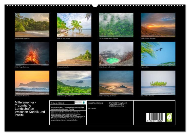 Produktbild: Mittelamerika - Traumhafte Landschaften zwischen Karibik und Pazifik (hochwertiger Premium Wandkalender 2026 DIN A2 quer), Kunstdruck in Hochglanz
