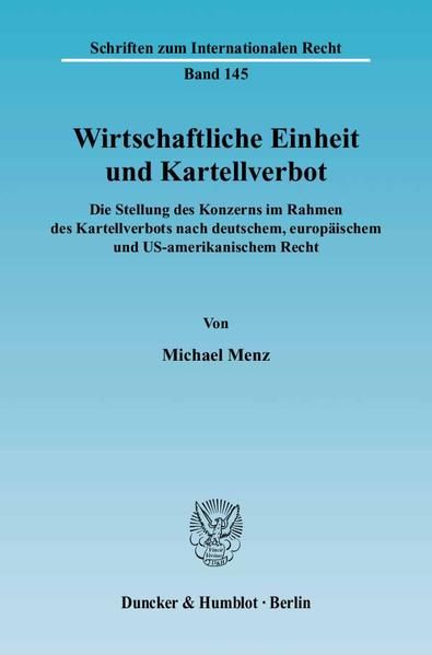 Produktbild: Wirtschaftliche Einheit und Kartellverbot.
