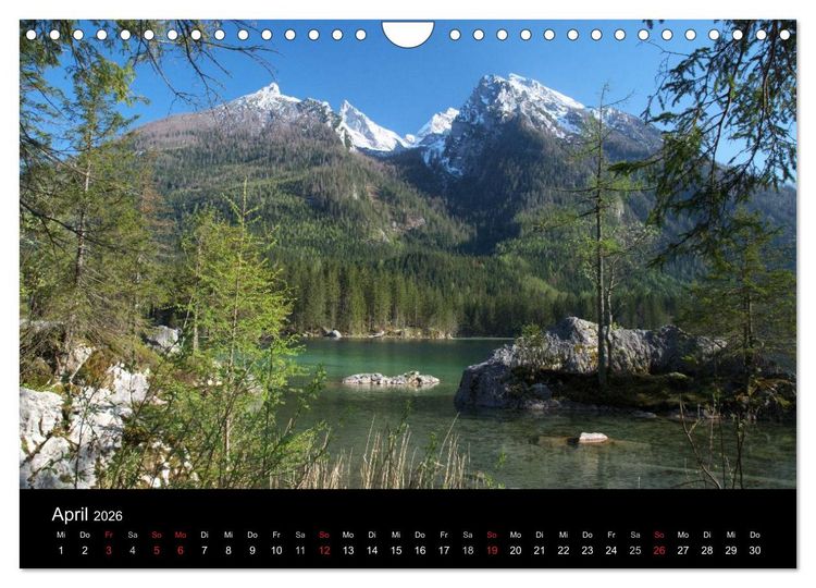 Produktbild: Berge, T&auml;ler & Seen (Wandkalender 2026 DIN A4 quer), CALVENDO Monatskalender