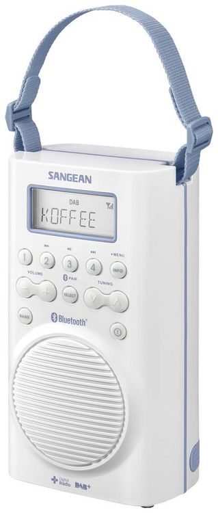 Produktbild: Sangean H205 Badradio DAB+, UKW Bluetooth&reg; wasserdicht Wei&szlig;