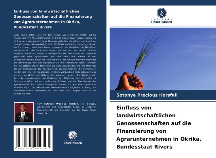 Produktbild: Einfluss von landwirtschaftlichen Genossenschaften auf die Finanzierung von Agrarunternehmen in Okrika, Bundesstaat Rivers