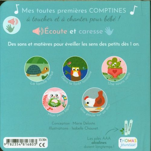 Produktbild: Mes toutes premi&egrave;res comptines &agrave; toucher pour b&eacute;b&eacute;