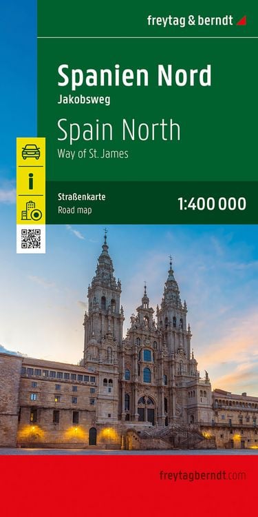 Produktbild: Spanien Nord - Jakobsweg, Stra&szlig;enkarte 1:400.000, freytag & berndt
