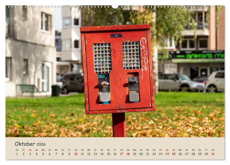 Produktbild: Kaugummiautomaten (hochwertiger Premium Wandkalender 2026 DIN A2 quer), Kunstdruck in Hochglanz