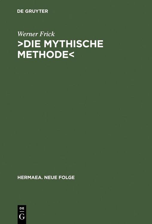 Produktbild: &iquest;Die mythische Methode&iquest;