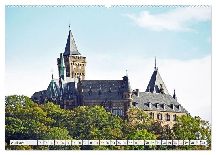 Produktbild: Wernigerode, die wundersch&ouml;ne Stadt im Harz (hochwertiger Premium Wandkalender 2026 DIN A2 quer), Kunstdruck in Hochglanz