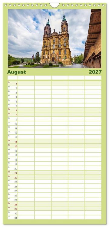 Produktbild: Familienplaner 2027 - Bad Staffelstein - Gottesgarten am Obermain mit 5 Spalten (Wandkalender, 21 x 45 cm) CALVENDO