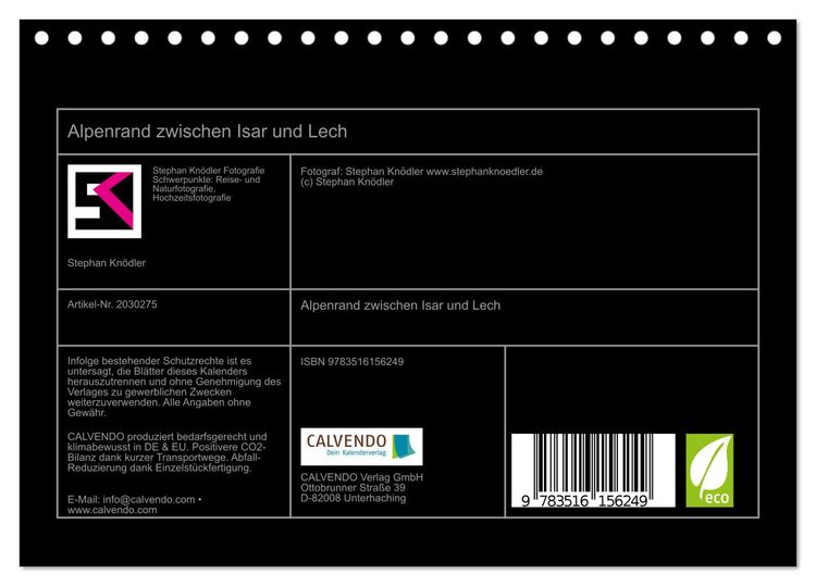 Produktbild: Alpenrand zwischen Isar und Lech (Tischkalender 2026 DIN A5 quer), CALVENDO Monatskalender