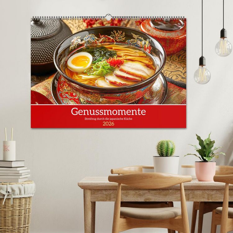 Produktbild: Genussmomente. Streifzug durch die japanische K&uuml;che (Wandkalender 2026 DIN A2 quer), CALVENDO Monatskalender