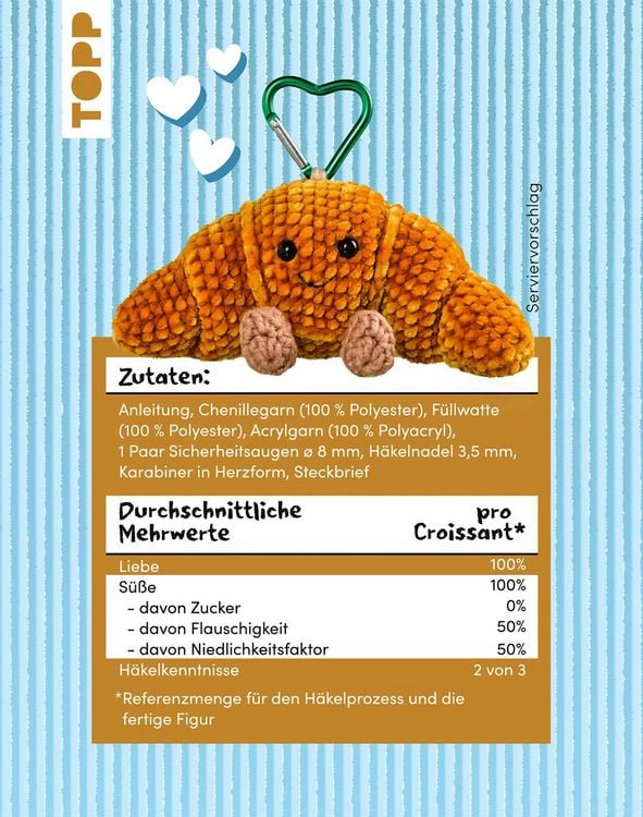 Produktbild: Amusing Lovables H&auml;kelset Jacques Croissant