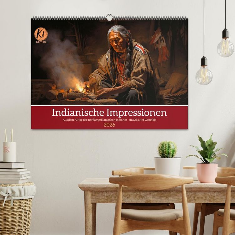 Produktbild: Indianische Impressionen (Wandkalender 2026 DIN A2 quer), CALVENDO Monatskalender