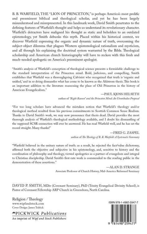 Produktbild: B. B. Warfield's Scientifically Constructive Theological Scholarship
