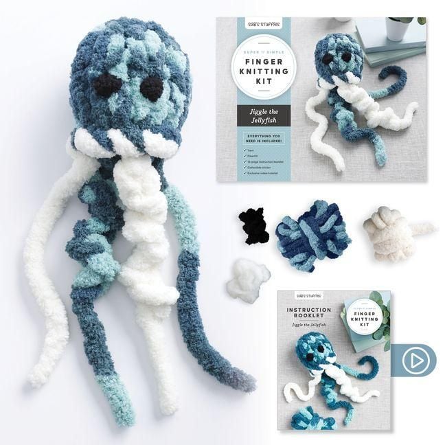 Produktbild: Super Simple Finger Knitting Kit Jiggle the Jellyfish