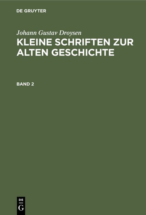 Produktbild: Kleine Schriften zur alten Geschichte. Band 2