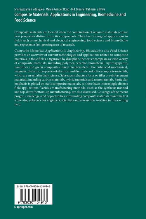 Produktbild: Composite Materials: Applications in Engineering, Biomedicine and Food Science