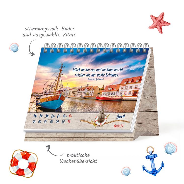 Produktbild: TR&Ouml;TSCH - Aufstellwochenkalender Maritime Momente 2027
