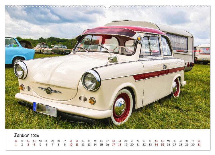 Produktbild: Trabi-Kult (hochwertiger Premium Wandkalender 2026 DIN A2 quer), Kunstdruck in Hochglanz