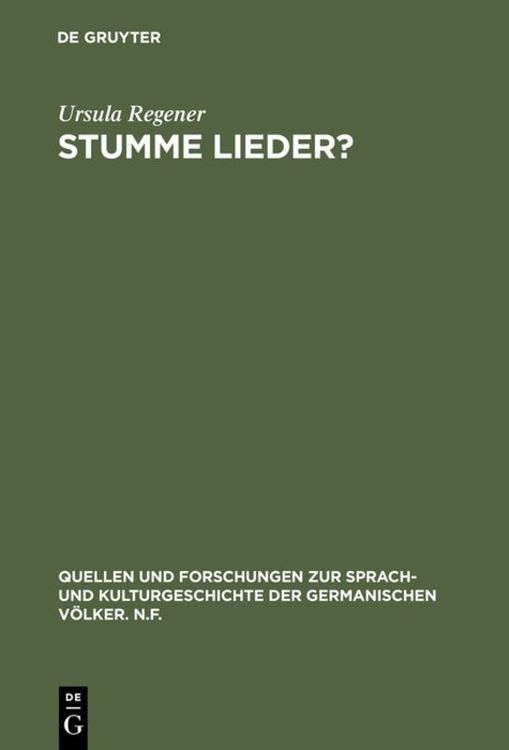 Produktbild: Stumme Lieder?