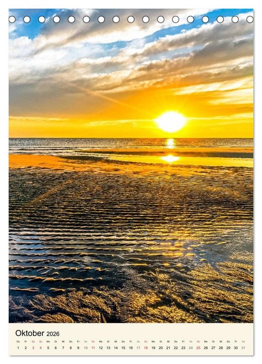 Produktbild: INSEL SYLT, Berauschende Nat&uuml;rlichkeit (Tischkalender 2026 DIN A5 hoch), CALVENDO Monatskalender