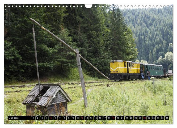Produktbild: Entlang der Wassertalbahn - Auf schmaler Spur im Norden Rum&auml;niens (Wandkalender 2026 DIN A3 quer), CALVENDO Monatskalender