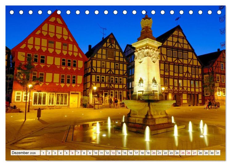 Produktbild: Hofgeismar - Dornr&ouml;schenstadt und Fachwerkh&auml;user (Tischkalender 2026 DIN A5 quer), CALVENDO Monatskalender