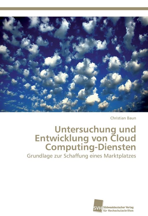 Produktbild: Untersuchung und Entwicklung von Cloud Computing-Diensten