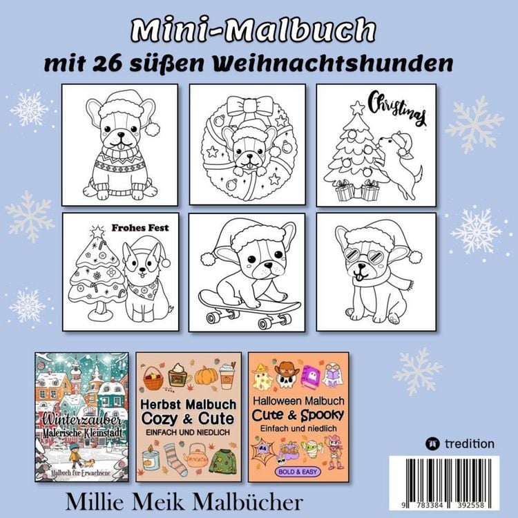 Produktbild: Malbuch Weihnachten Hunde - Cute & Cozy - Bold & Easy Malbuch Trend - Mini Malbuch Weihnachten