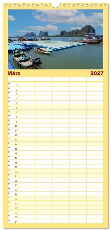 Produktbild: Familienplaner 2027 - Thailand - Die Sch&ouml;nheit Asiens mit 5 Spalten (Wandkalender, 21 x 45 cm) CALVENDO
