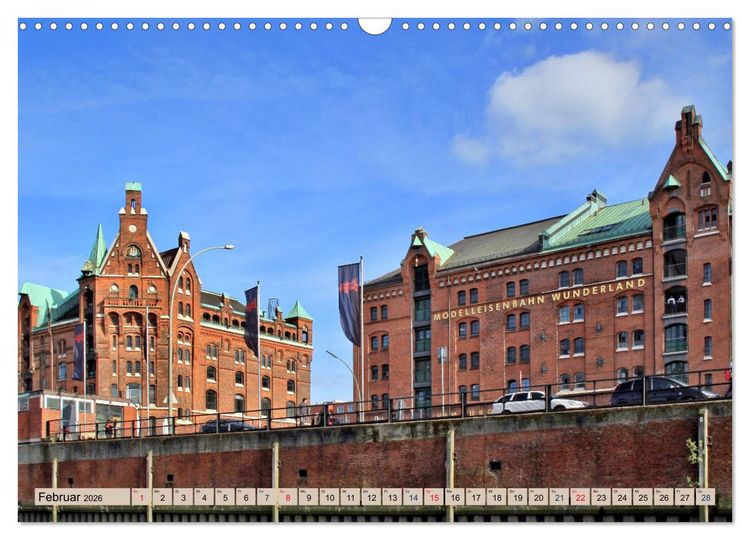 Produktbild: Hamburg - Ein Tag in der Speicherstadt (Wandkalender 2026 DIN A3 quer), CALVENDO Monatskalender