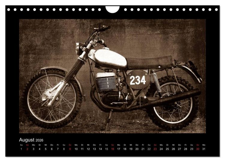 Produktbild: Motorrad Oldtimer (Wandkalender 2026 DIN A4 quer), CALVENDO Monatskalender