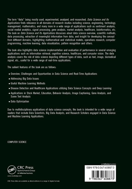 Produktbild: Data Science and Its Applications