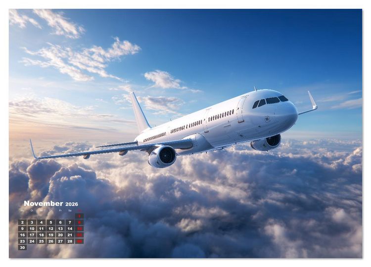 Produktbild: Flugzeuge hautnah - Flugzeugkalender f&uuml;r Flugzeugliebhaber (Wandkalender 2026 DIN A3 quer), CALVENDO Monatskalender