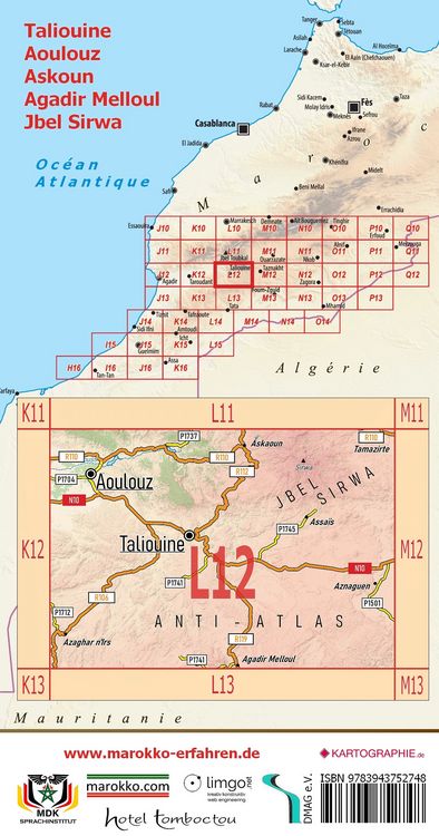 Produktbild: L12: Taliouine - Aoulouz - Askoun - Agadir Melloul - Jbel Sirwa + GPS-Waypoints