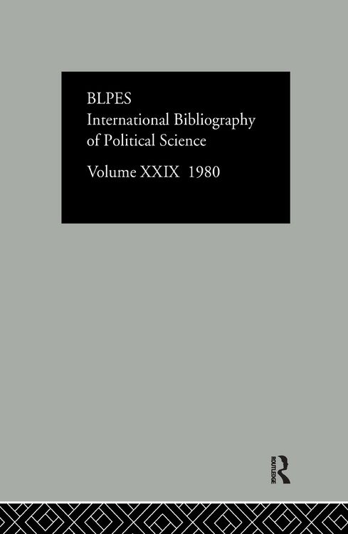 Produktbild: Ibss Poli Sci 29 1980