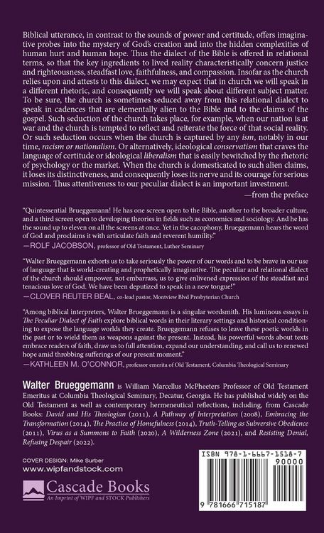 Produktbild: The Peculiar Dialect of Faith