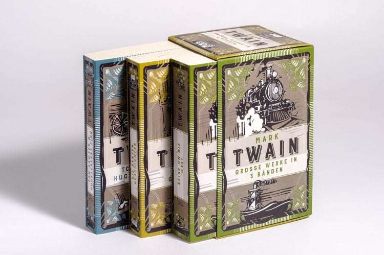 Produktbild: Mark Twain, Grosse Werke in 3 B&auml;nden im Schmuck-Schuber