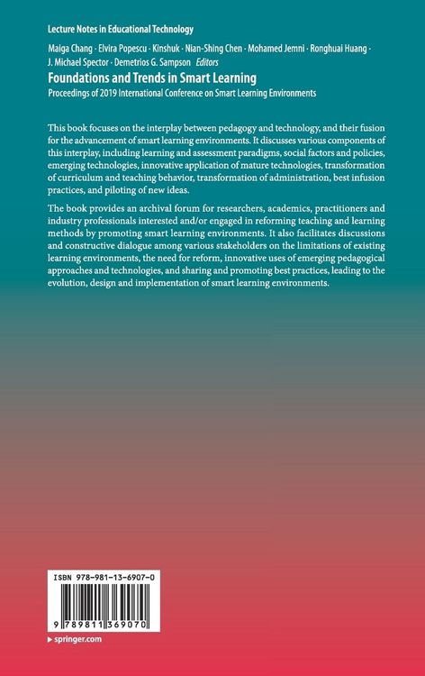 Produktbild: Foundations and Trends in Smart Learning