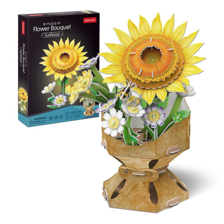 Produktbild: CUBICFUN - 3D Puzzle Blumentopf Sonnenblume 102 T