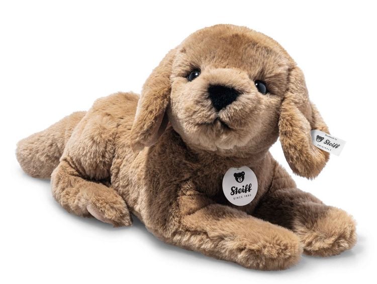 Produktbild: Steiff 076886 - Lenny Labrador, liegend, braun, Pl&uuml;sch, 23 cm