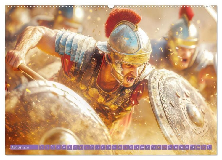 Produktbild: Die R&ouml;mer - K&auml;mpfe und Alltag (hochwertiger Premium Wandkalender 2026 DIN A2 quer), Kunstdruck in Hochglanz