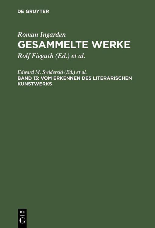 Produktbild: Vom Erkennen des literarischen Kunstwerks