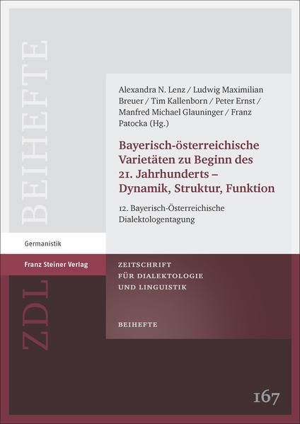 Produktbild: Bayerisch-&ouml;sterreichische Variet&auml;ten zu Beginn des 21. Jahrhunderts &ndash; Dynamik, Struktur, Funktion
