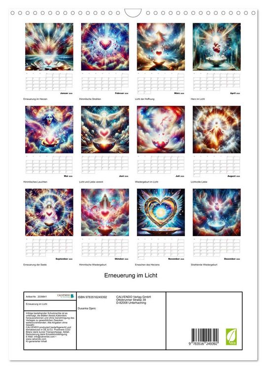 Produktbild: Erneuerung im Licht (Wandkalender 2026 DIN A3 hoch), CALVENDO Monatskalender