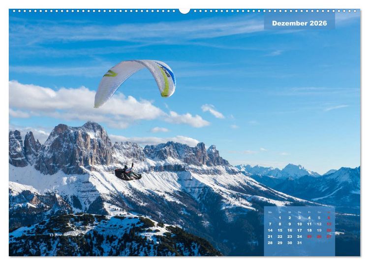Produktbild: Paragliding - Aufbruch zu neuen H&ouml;henfl&uuml;gen (hochwertiger Premium Wandkalender 2026 DIN A2 quer), Kunstdruck in Hochglanz