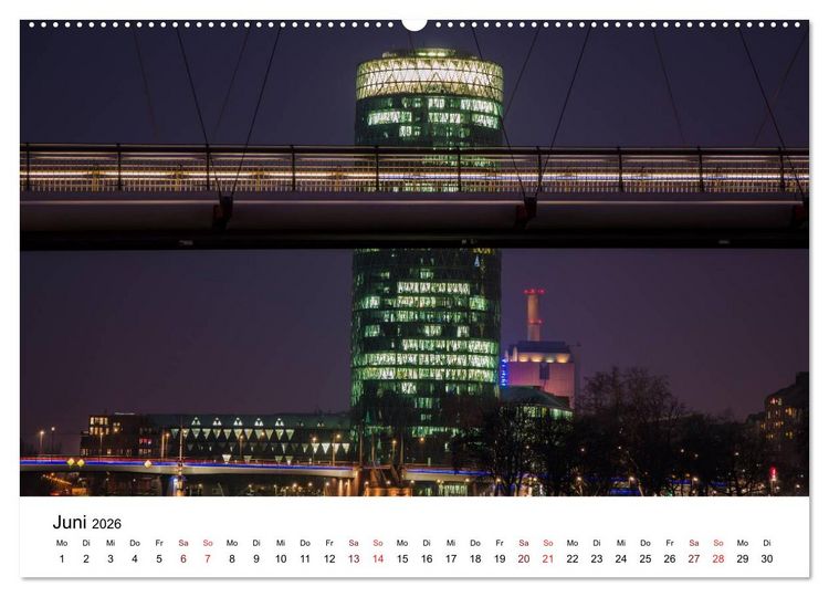 Produktbild: Frankfurt am Main bei Tag und Nacht (hochwertiger Premium Wandkalender 2026 DIN A2 quer), Kunstdruck in Hochglanz